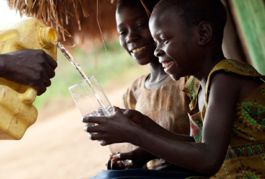 children given water